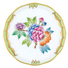Hand-painted Herend Coaster in fine porcelain, 4in D, on a white background