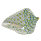 Cone Shell Figurine in hand-painted Key Lime porcelain by Herend of Hungary