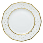 Hand-painted Herend Connect the Dots Dessert Plate in fine porcelain, 8.25in D, on a white background