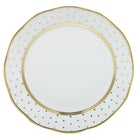 Hand-painted Herend Connect the Dots Dinner Plate in fine porcelain, 10.5in D, on a white background