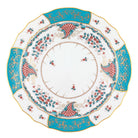 Hand-painted Herend Cornucopia Salad Plate in fine porcelain, 7.5in D, on a white background