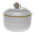 Herend Golden Edge Covered Sugar with Rose Sugar Bowl, alternate view