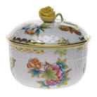 Herend Queen Victoria Covered Sugar with Rose Sugar Bowl, alternate view