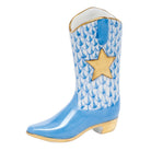 Herend Cowboy Boot Figurine porcelain figurine painted in the Blue fishnet pattern