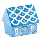 Cozy Gingerbread House Figurine in hand-painted Blue porcelain by Herend of Hungary