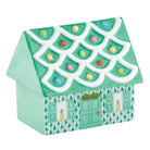 Cozy Gingerbread House Figurine in hand-painted Green porcelain by Herend of Hungary