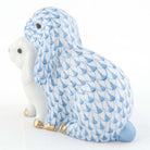 Herend Cuddling Bunnies Figurine – Blue, alternate view