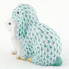 Herend Cuddling Bunnies Figurine – Green, alternate view