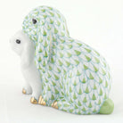 Herend Cuddling Bunnies Figurine – Key Lime, alternate view