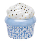 Herend Cupcake Figurine porcelain figurine painted in the Blue fishnet pattern