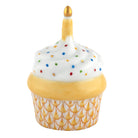 Cupcake with Candle Figurine in hand-painted Butterscotch porcelain by Herend of Hungary