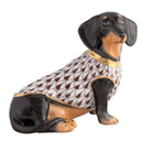 Dachshund with Sweater Figurine in hand-painted Chocolate porcelain by Herend of Hungary