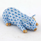 Herend Daisy the Pig Figurine – Blue, alternate view