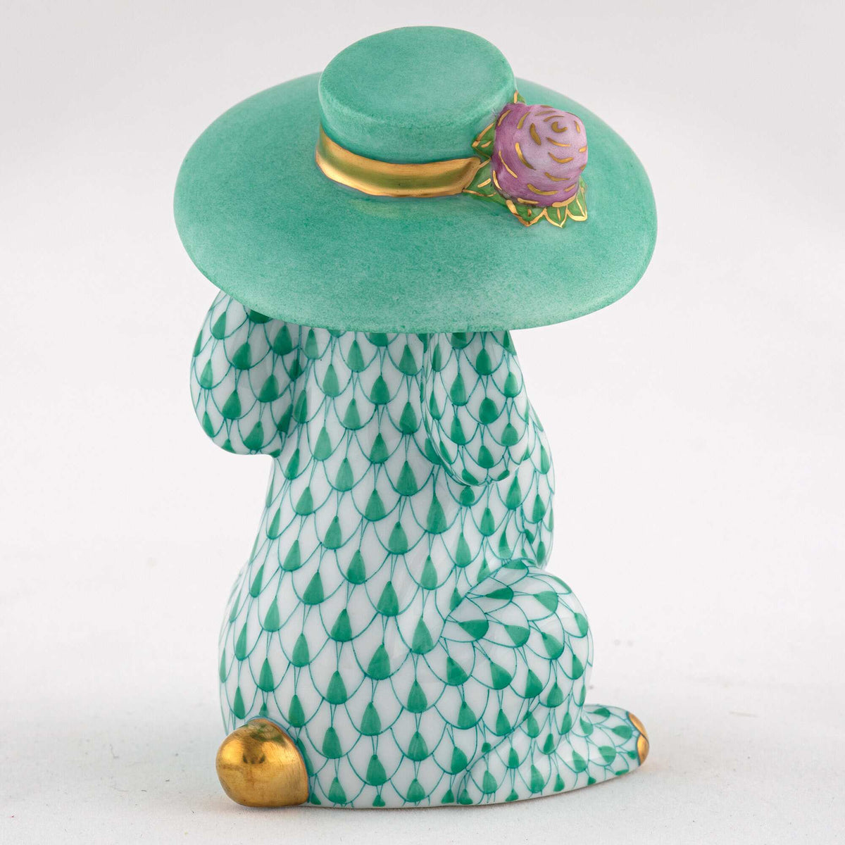 Herend Derby Bunny Figurine – Green, alternate view