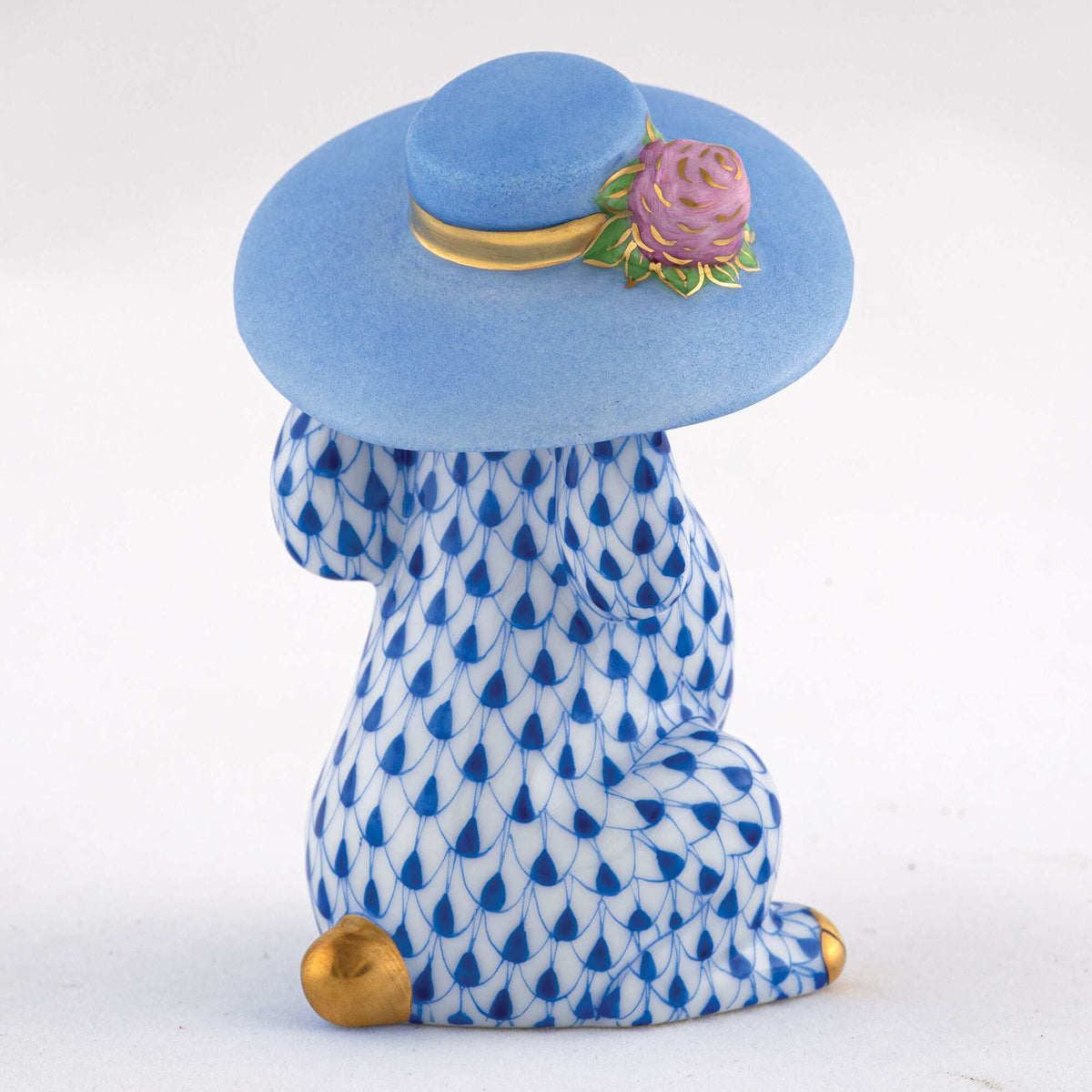Herend Derby Bunny Figurine – Sapphire, alternate view