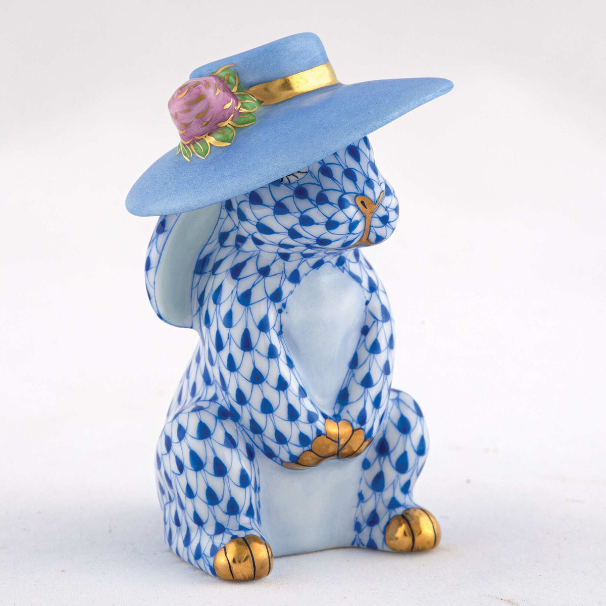 Herend Derby Bunny Figurine – Sapphire, alternate view