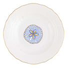 Blue fishnet Dessert Plate figurine, hand-painted Herend porcelain with 24k gold accents