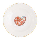 Rust fishnet Dessert Plate figurine, hand-painted Herend porcelain with 24k gold accents