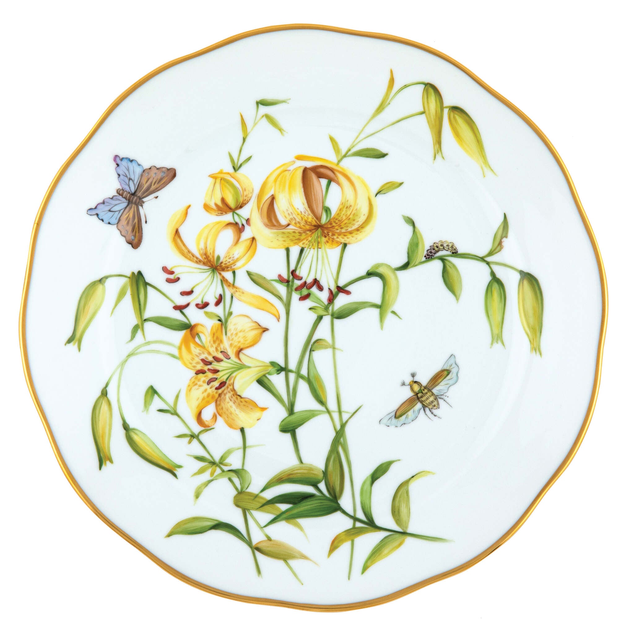 Dinner Plate in hand-painted Multicolor (5) porcelain by Herend of Hungary