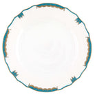 Hand-painted Herend Dinner Plate in fine porcelain, 10.5in D, on a white background