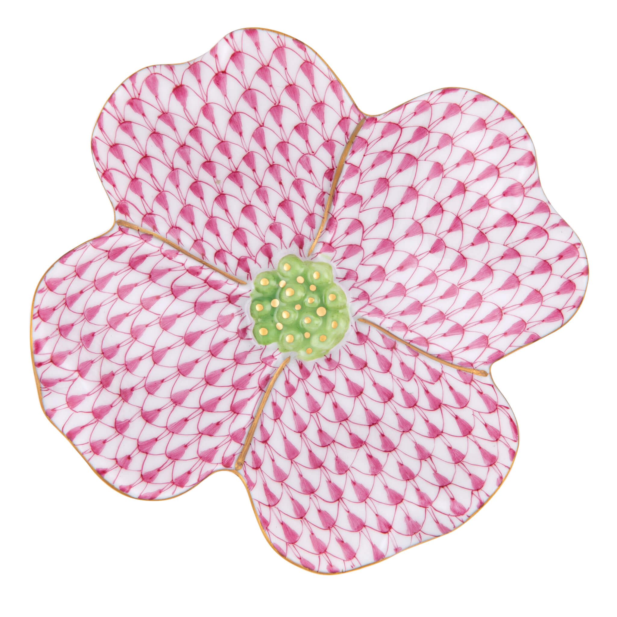 Herend Dogwood Flower in Raspberry