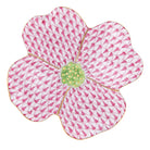 Herend Dogwood Flower Figurine porcelain figurine painted in the Raspberry fishnet pattern