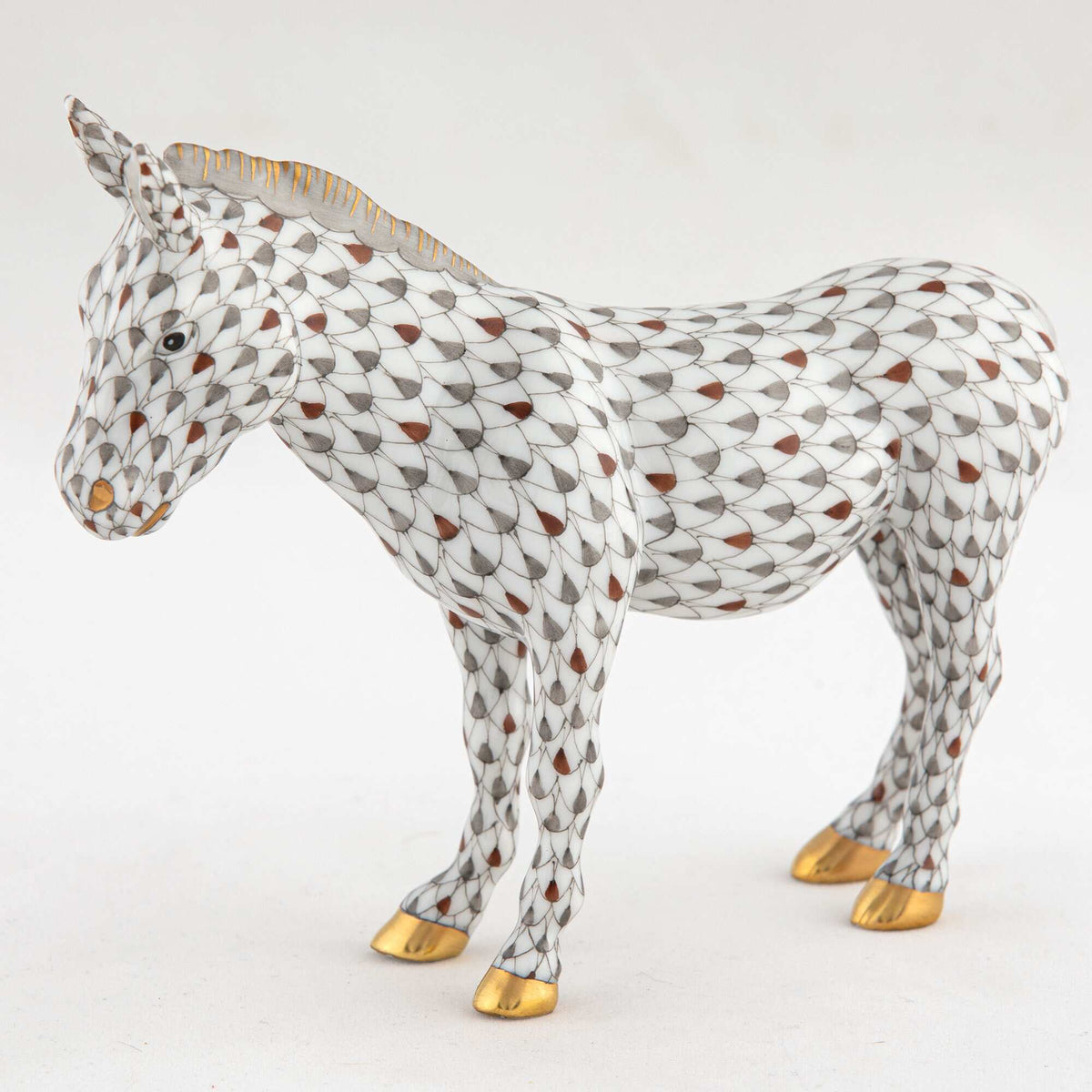 Herend Donkey Figurine, alternate view