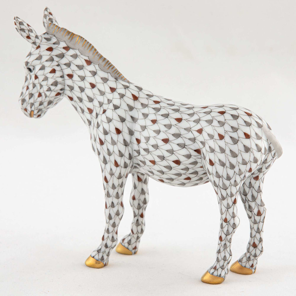 Herend Donkey Figurine, alternate view