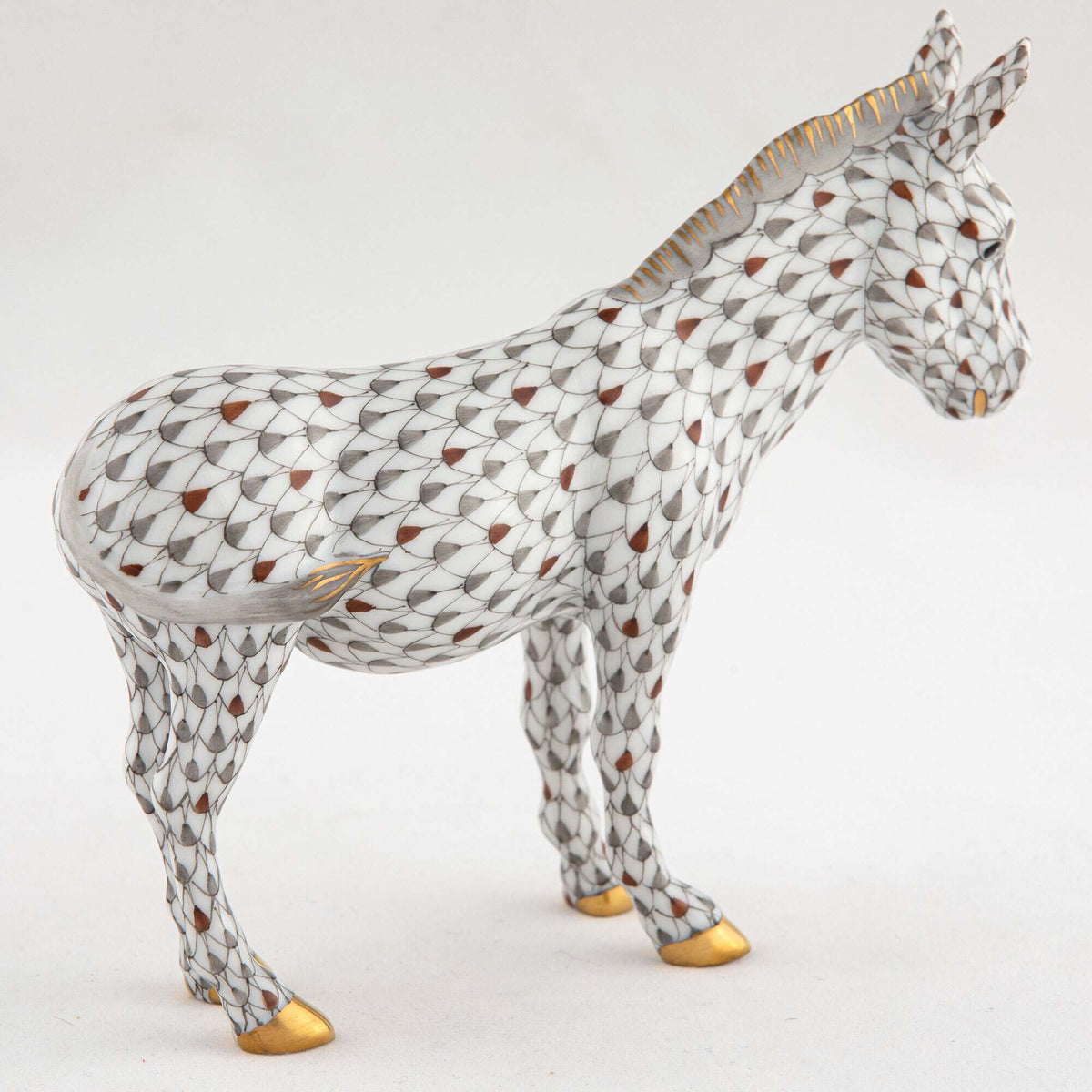 Herend Donkey Figurine, alternate view