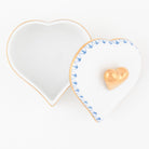 Herend Double Heart Box – Blue, alternate view