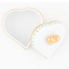 Herend Double Heart Box – Key Lime, alternate view
