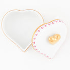 Herend Double Heart Box – Raspberry, alternate view