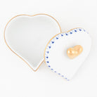 Herend Double Heart Box – Sapphire, alternate view