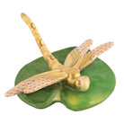 Dragonfly on Lily Pad Figurine in hand-painted Butterscotch porcelain by Herend of Hungary