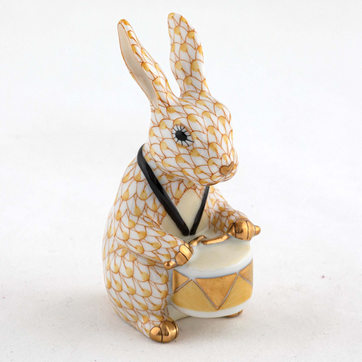 Herend Drummer Bunny Figurine – Butterscotch, alternate view