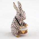 Herend Drummer Bunny Figurine – Chocolate, alternate view