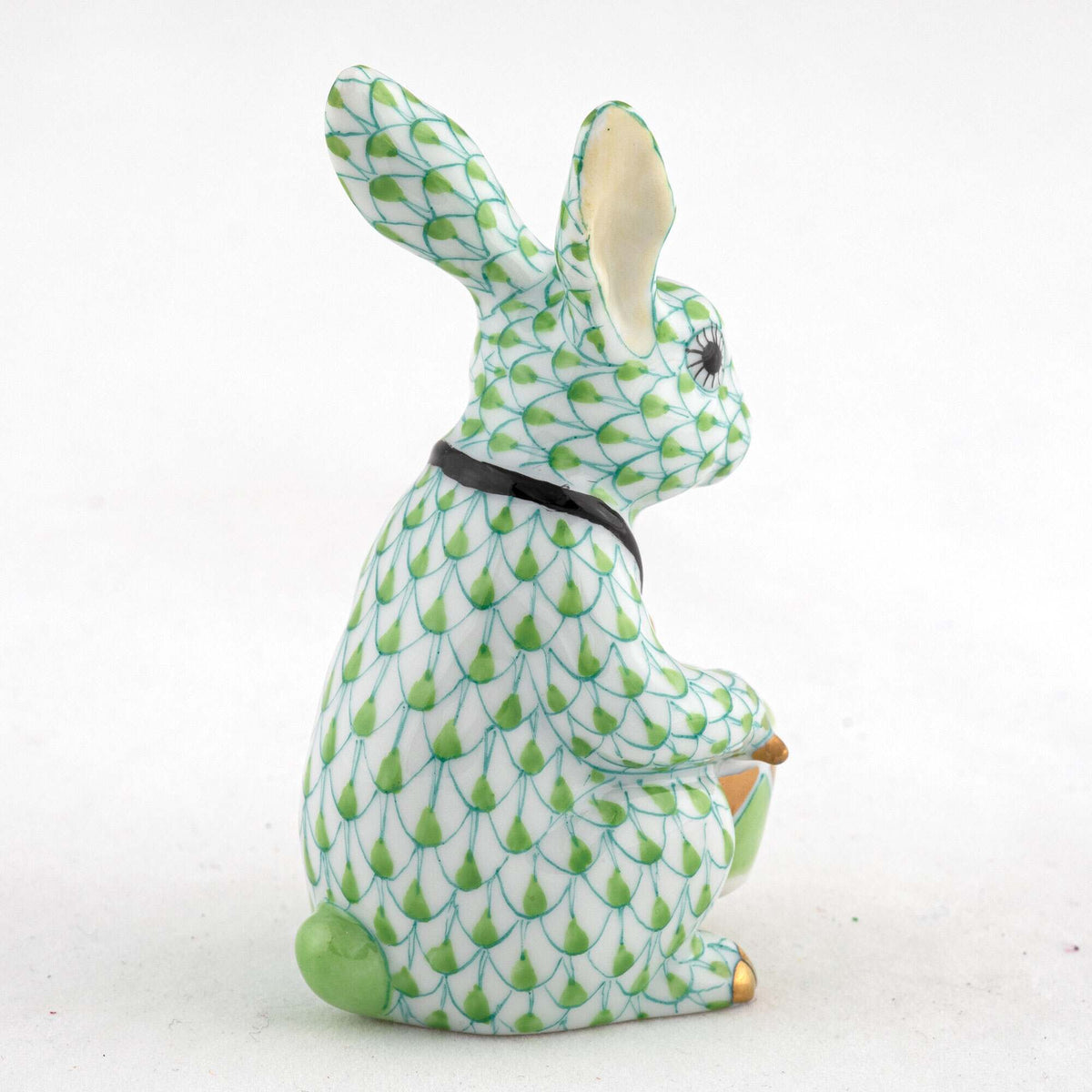 Herend Drummer Bunny Figurine – Key Lime, alternate view
