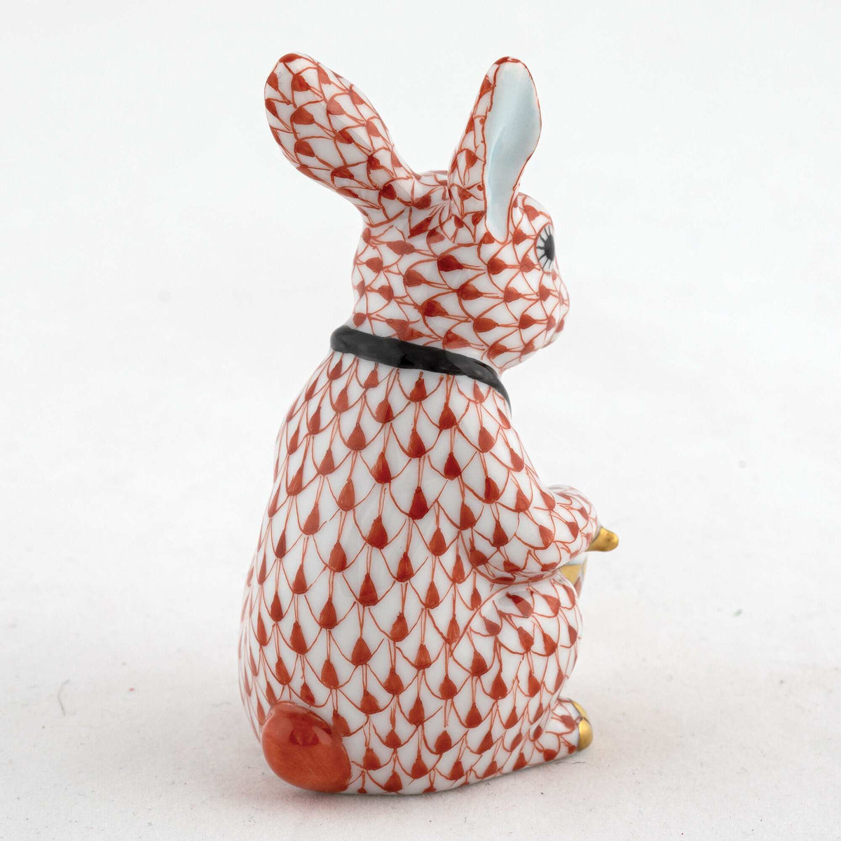 Herend Drummer Bunny Figurine – Rust, alternate view