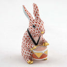 Herend Drummer Bunny Figurine – Rust, alternate view