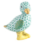 Duckling in Boots Figurine in hand-painted Green porcelain by Herend of Hungary