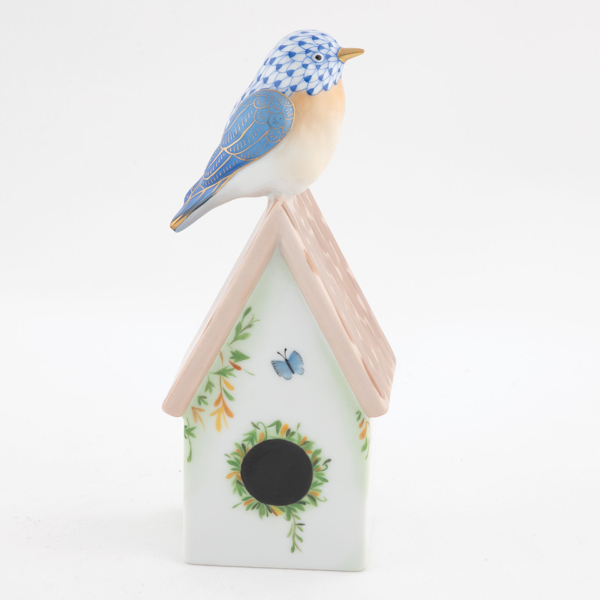 Herend Eastern Bluebird on House Figurine — additional view