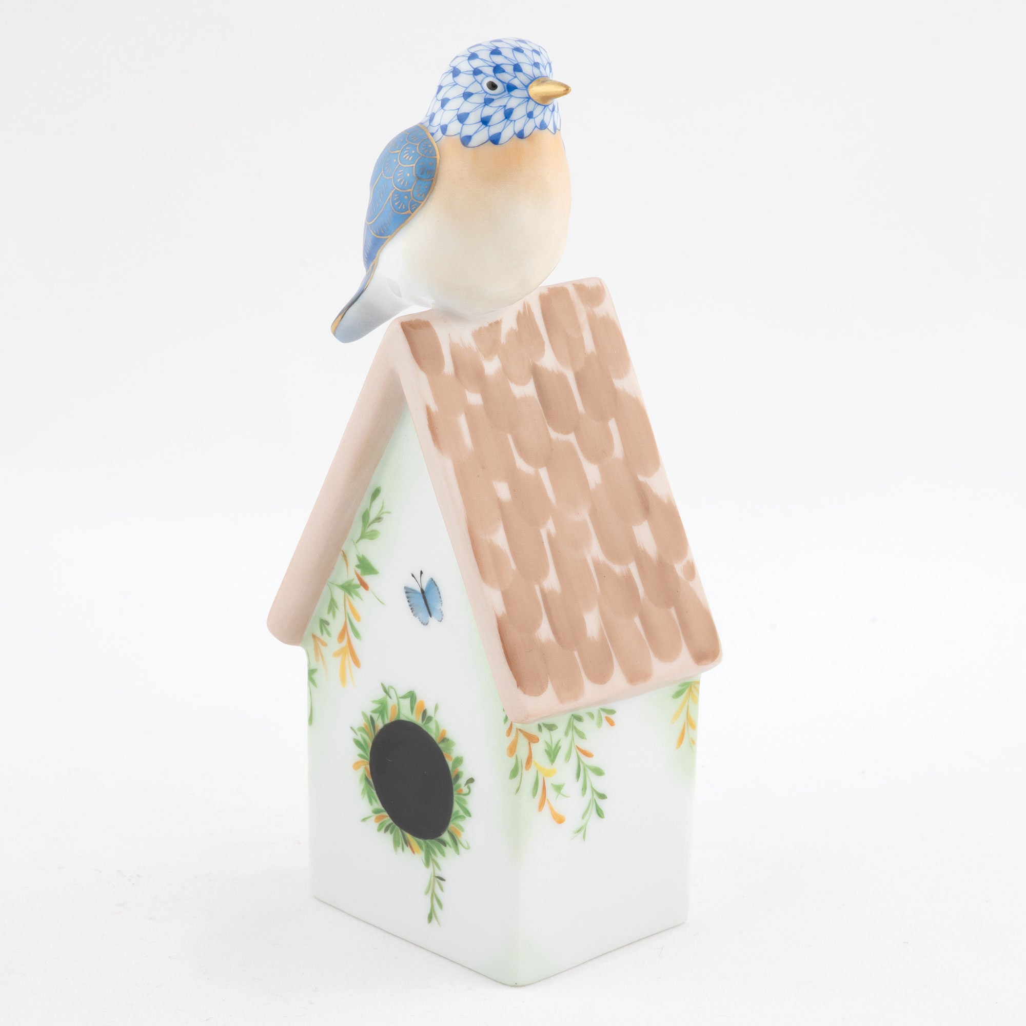 Herend Eastern Bluebird on House Figurine — additional view
