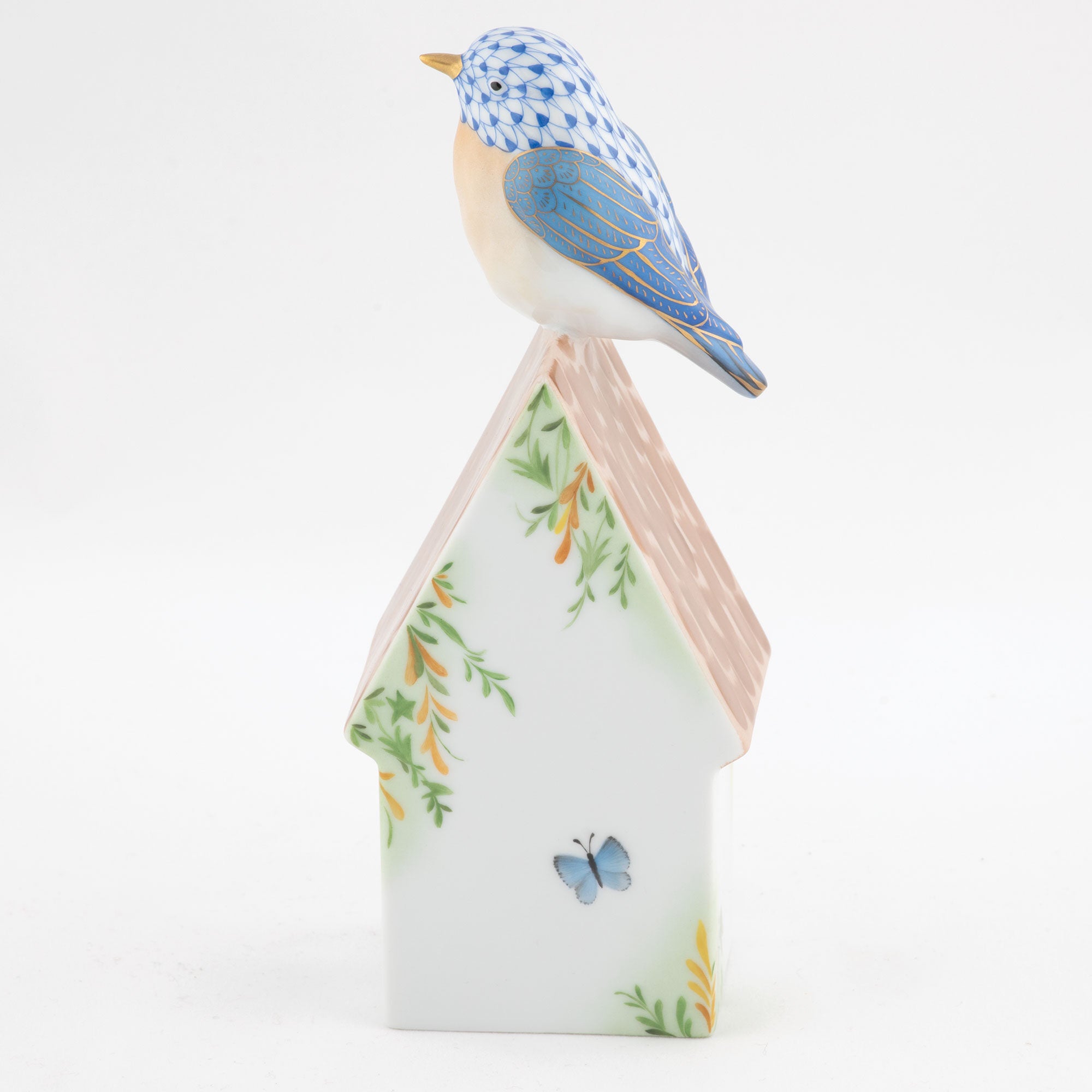 Herend Eastern Bluebird on House Figurine — additional view