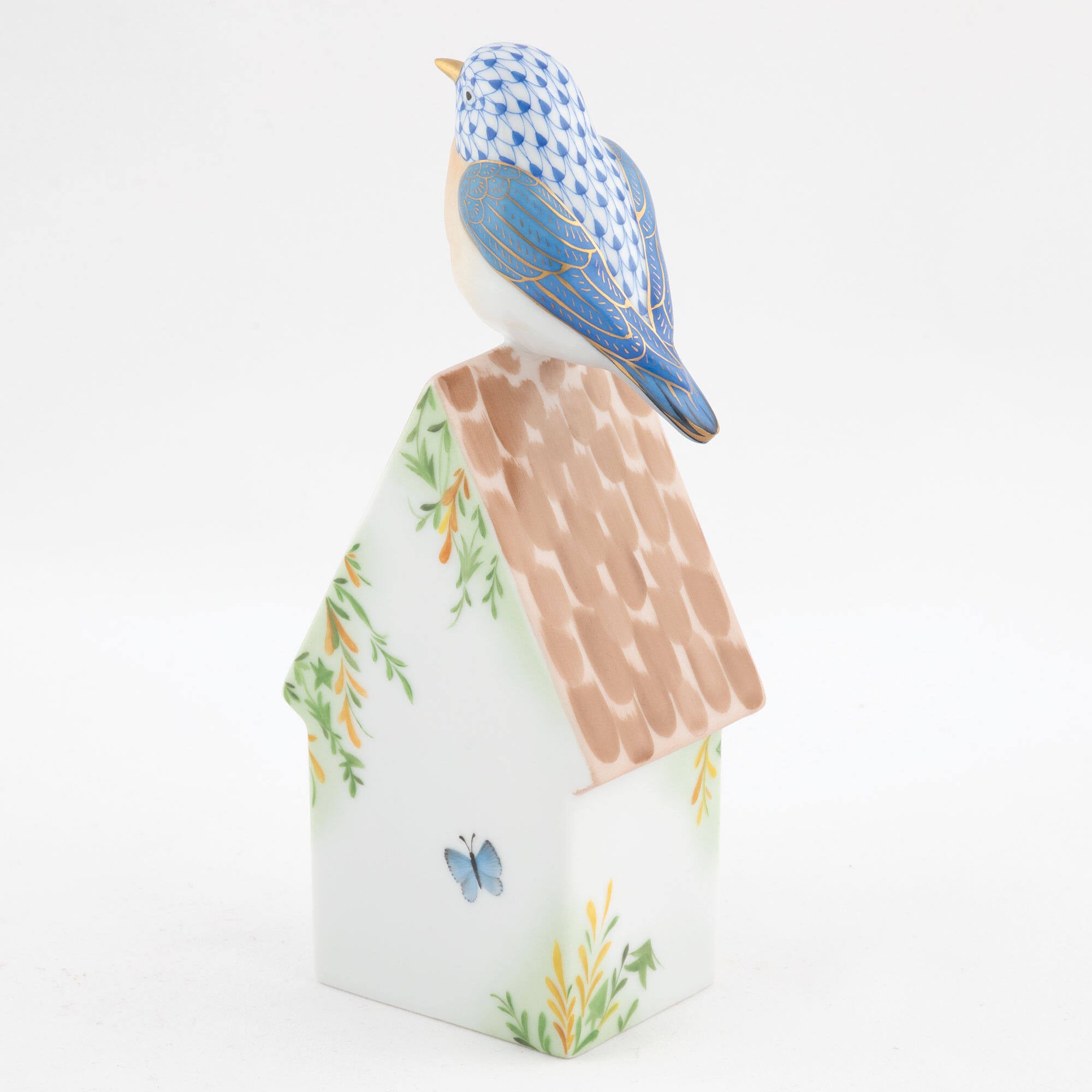 Herend Eastern Bluebird on House Figurine — additional view