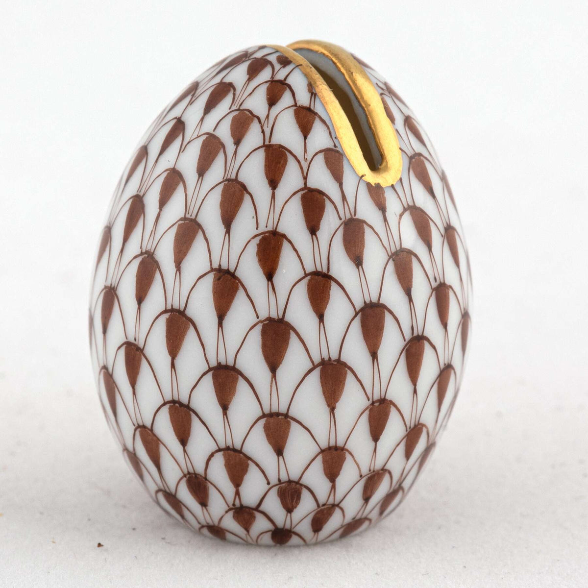 Herend Egg Place Card Holder – Chocolate, alternate view