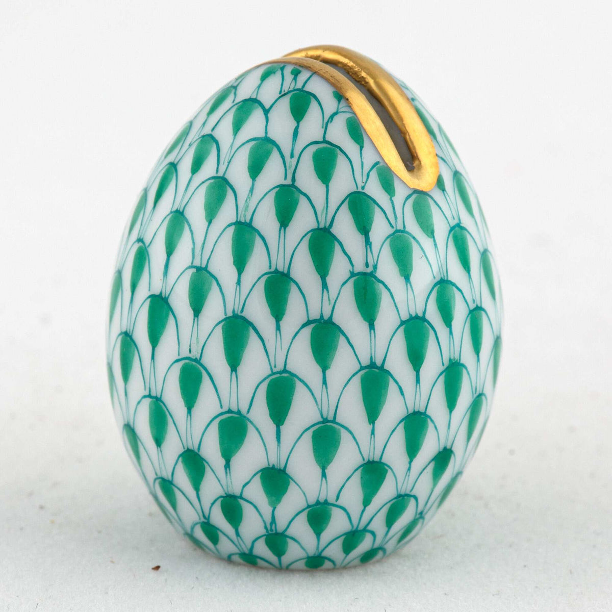 Herend Egg Place Card Holder – Green, alternate view