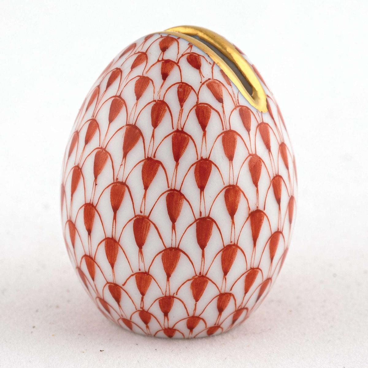 Herend Egg Place Card Holder – Rust, alternate view
