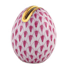 Egg Place Card Holder in hand-painted Raspberry porcelain by Herend of Hungary