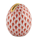 Herend Egg Place Card Holder porcelain figurine painted in the Rust fishnet pattern