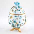 Herend Egg with Flowers- Blue Decorative Box — additional view